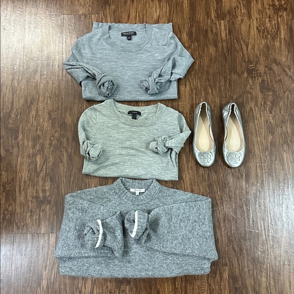 Tory Burch Metallic Minnie Travel Ballet Flat - Size 6 - Picture 12 of 14